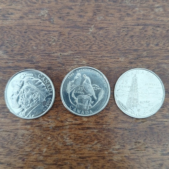Numismatics Other - 2005 Vetrans, Alberta And Saskatchewan Commemorative Quarters